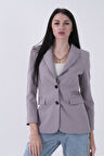 Gri Vatkalı Astarlı Blazer Ceket 0105110.06