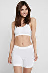 Kadın Uzun Paçalı Seamless Boxer Korse Beyaz Yeni Sezon