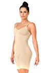 Seamless Dikişsiz Desenli Paçalı Body Korse 2071 Ten