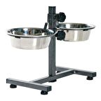 Flip İkili Ayaklı Çelik Mama Kabı 2x1900 ML