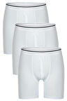 3 lü Erkek Pamuklu Likralı Esnek Uzun Boxer Seti 4197