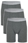 3 lü Erkek Pamuklu Likralı Esnek Uzun Boxer Seti 4197