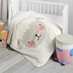 Kuzu Elyaflı Bebek Battaniyesi 75x100