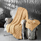 Serenita Saç Örgü Triko Tv Battaniyesi Throw Koltuk Şalı