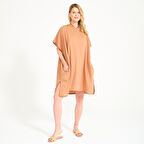 Kapüşonlu Kadın Müslin Sörf Yetişkin Panço