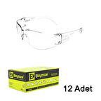 Baymax S-500 Dinamik Şeffaf Koruyucu Çapak İş Gözlüğü (12 Adet) - 1 Kutu