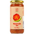 Ev Yapımı Yemek İçin Hazır Menemenlik Sos Cam Kavanoz - 500 Gr. (Yaz Domateslerinden Ve Biberlerinden Geleneksel Yöntemlerle Üretilmiştir)