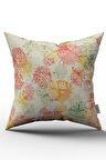 Sarı Turuncu Etnik Çiçekli Kırlent Yastık Kılıfı - CGH110