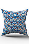 Mavi Kırmızı Etnik Desenli Kırlent Yastık Kılıfı - CGH252
