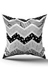 Çift Taraflı Siyah Beyaz Çizgili Modern Kırlent Yastık Kılıfı - CGH060-CT