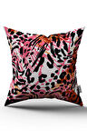 Pembe Siyah Leopar Desenli Dijital Baskı Kırlent Yastık Kılıfı - CGH385