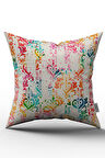 Çift Taraflı Çok Renkli Etnik Desenli Kırlent Yastık Kılıfı - CGH117-CT