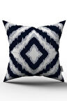 Çift Taraflı Lacivert Geometrik Kırlent Yastık Kılıfı - CGH095-CT