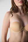 Basic Düz Ekstra Dolgulu Destekli Straplez Sütyen 2087