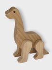 Dinos Boyasız Ahşap Dinozor Oyuncağı, Masif Kayın, 18 Ay+