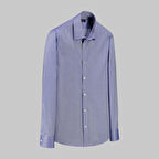 ELVIO UZUN KOL SLIM KOYU MAVİ GÖMLEK