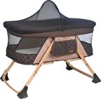 Joell JL-1732 Alüminyum Katlanır Anne Yanı Bebek Sepet Beşik Kahve