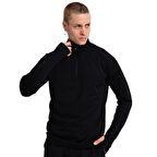 Cordoba Midlayer Erkek Siyah Koşu Sweatshirt 24KE001-SYH