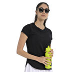 Sendai Kadın Siyah Günlük Stil T-Shirt 25YK013-SYH