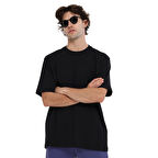 Wink Oversize Erkek Siyah Günlük Stil T-Shirt 25KE1024-SYH