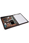 Kapaklı Sekreterlik Padfolio Hesap Makinelı Fermuarlı A4 100 Yaprak Kapasiteli Vegan 25,5X34 Cm