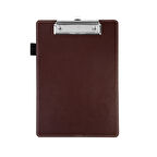 Sekreterlik,A5 Küçük Boy,Kapaksız,A5 Clipboard Vegan Suni Deri,17,5x24,5 cm.,Bordo