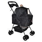 Zampa Verstappen Kedi & Köpek Arabası Siyah, 45x64x96cm