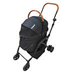 Zampa Orbit Kedi ve Köpek Arabası Siyah 50x70x100 cm