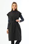Tek Üst Paraşüt Süveter Jileli Tam Tesettür Mayo 2364 Siyah | S