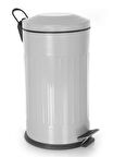 Foreca Vintage Çöp Kovası Çizgili Gri 16 Lt