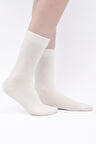 Mısırlı Kadın Koyun Yünü Tekli Ekru Soket Çorap M 75002 E