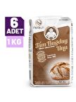 Taş Değirmen Tam Buğday Unu 1 Kg 6 Adet (VEGAN)