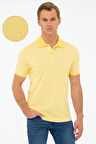 Sarı Slim Fit Polo Yaka T-Shirt