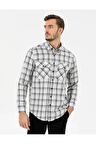 Gri Comfort Fit Uzun Kollu Gömlek VR024