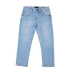 U.S. Polo Assn. Mavi Erkek Çocuk Boru Paça Slim Fit Düz Denim Pantolon RC-LACOPOKIDS23-A