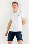 U.s. Polo Asnn. Erkek Beyaz Polo Yaka Basic T-shirt