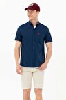 . Erkek Kısa Kollu Gömlek 1571442 Lacivert