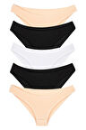 Kadın Günlük Pamuklu Külot Karışık Bikini Model 5'li Paket Kts1057