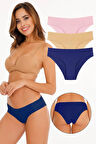 Kadın Lazer Kesim Likralı Külot 3'lü Paket Set