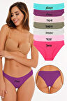 Kadın Gün Baskılı 7'li Slip Bikini Külot
