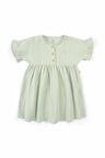 Müslin Elbise Yeşil Organik Pamuk