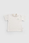 Organik Pamuk Twig Desenli Ekru Bebek Tişörtü