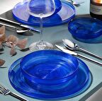 Fecra Loya Mavi 18 Parça Yemek Takımı