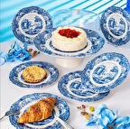 Fecra Vintage Blue 8 Parça Sunum Seti