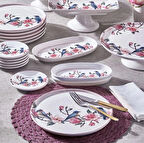 Fecra Pink Bird 18 Parça Servis ve Sunum Seti