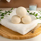 Fecra Zıpzıp 3’lü XL Yün Kurutma Topu + Lavanta Yağı – %100 Organik Doğal Çamaşır Yumuşatıcı