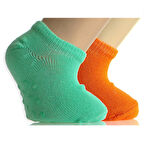 HelloBaby Düz Babet 2li Kaydırmaz Çorap Erkek Bebek