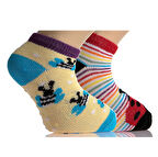 HelloBaby Uğur Böcek Desenli Patik 2li Kaydırmaz Çorap Kız Bebek