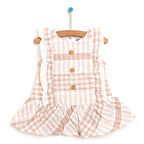 HelloBaby Basic Kız Bebek Düğmeli Fırfırlı Elbise Kız Bebek