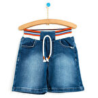 HelloBaby Basic Erkek Bebek Lastikli Denim Şort Erkek Bebek